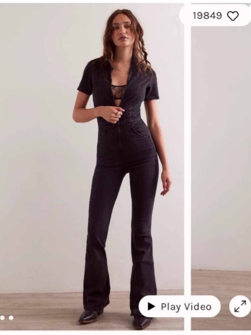 NWT Free People We The Free Jayde Flare Jumpsuit